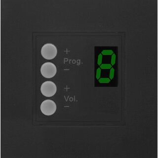 Audac DW3020, Sone- & Volumvelger, M2/R2 Veggpanel for M2 og R2 - Sort